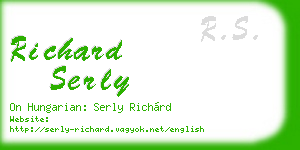 richard serly business card
