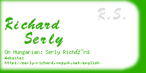richard serly business card